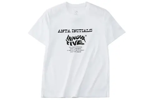 ANTA T Shirts Women's White Crew Neck Moderate