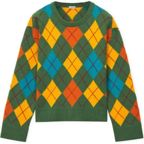 LOEWE Argyle Crewneck Knitted Jumper