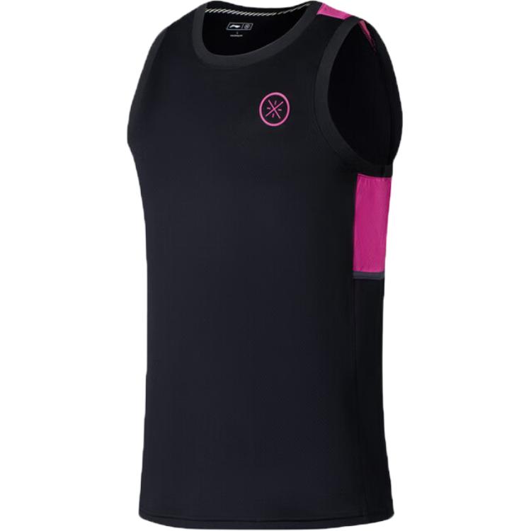Li Ning Basketball Jersey Men’s Black Vibrant Pink