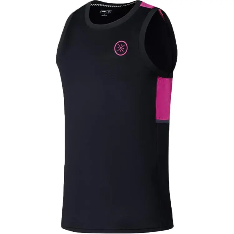 Li Ning Basketball Jersey Men's Black Vibrant Pink