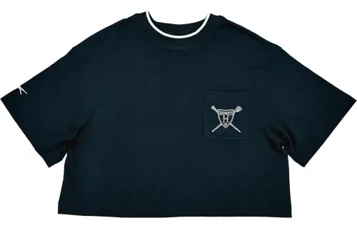 Reebok T Shirts Women's Black Crew Neck Moderate Straight Fit