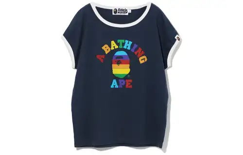 A BATHING APE T Shirts Women's Crew Neck Moderate Straight Fit