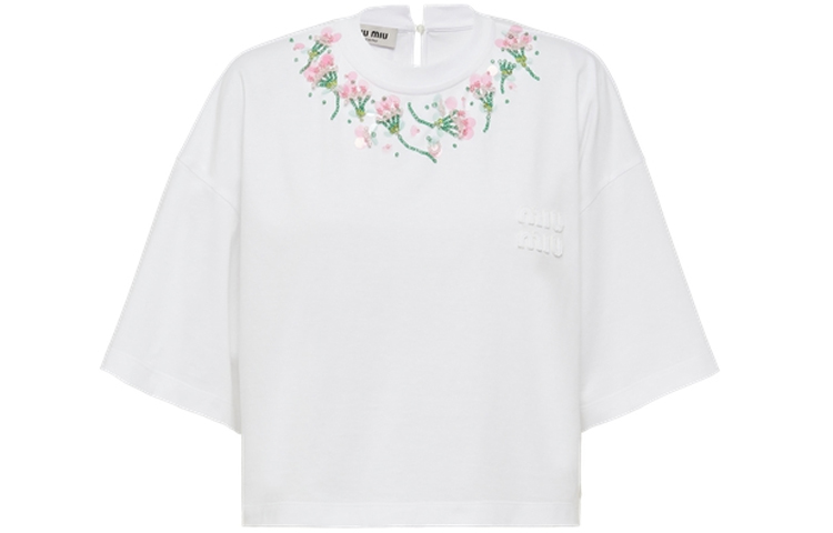 MIU MIU Pre Owned 2021 Flower T shirt
