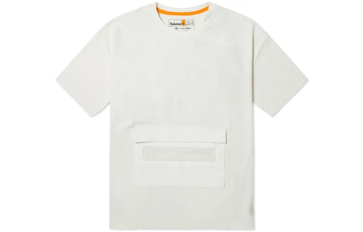 Timberland T Shirts Women's Vintage White Crew Neck Moderate Straight Fit