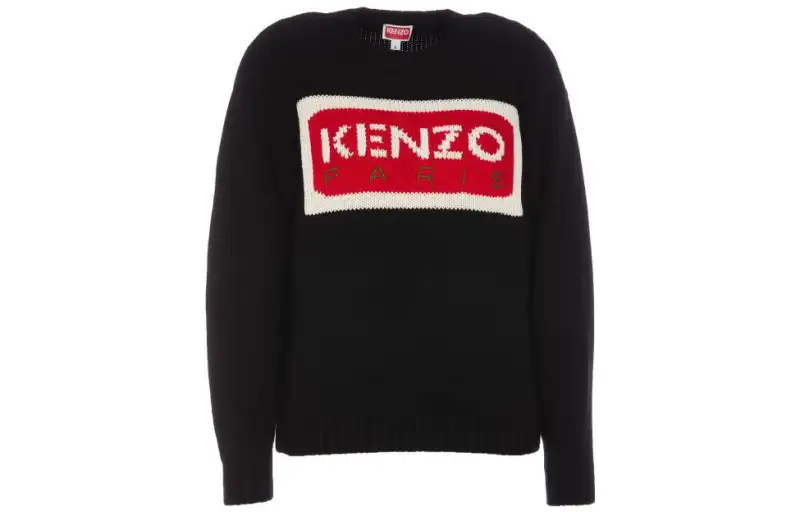 KENZO Logo Intarsia Knitted Jumper