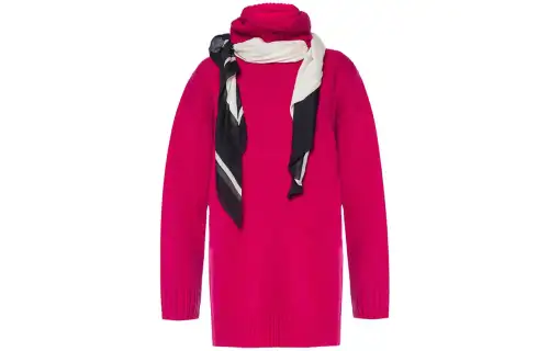 Balenciaga Sweaters Women's Rose Red Turtleneck Moderate Other