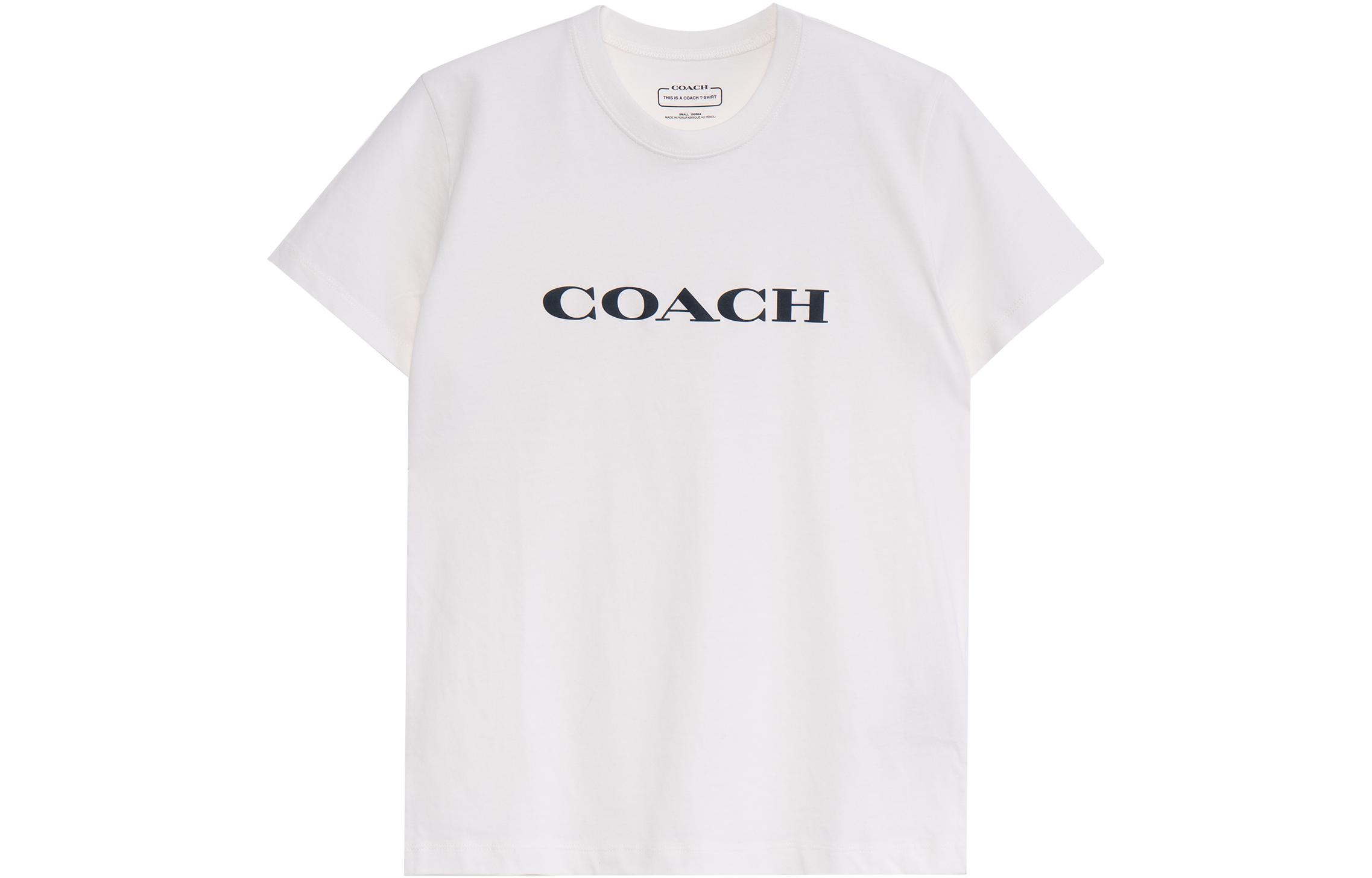 Женская футболка COACH (бежевая)
