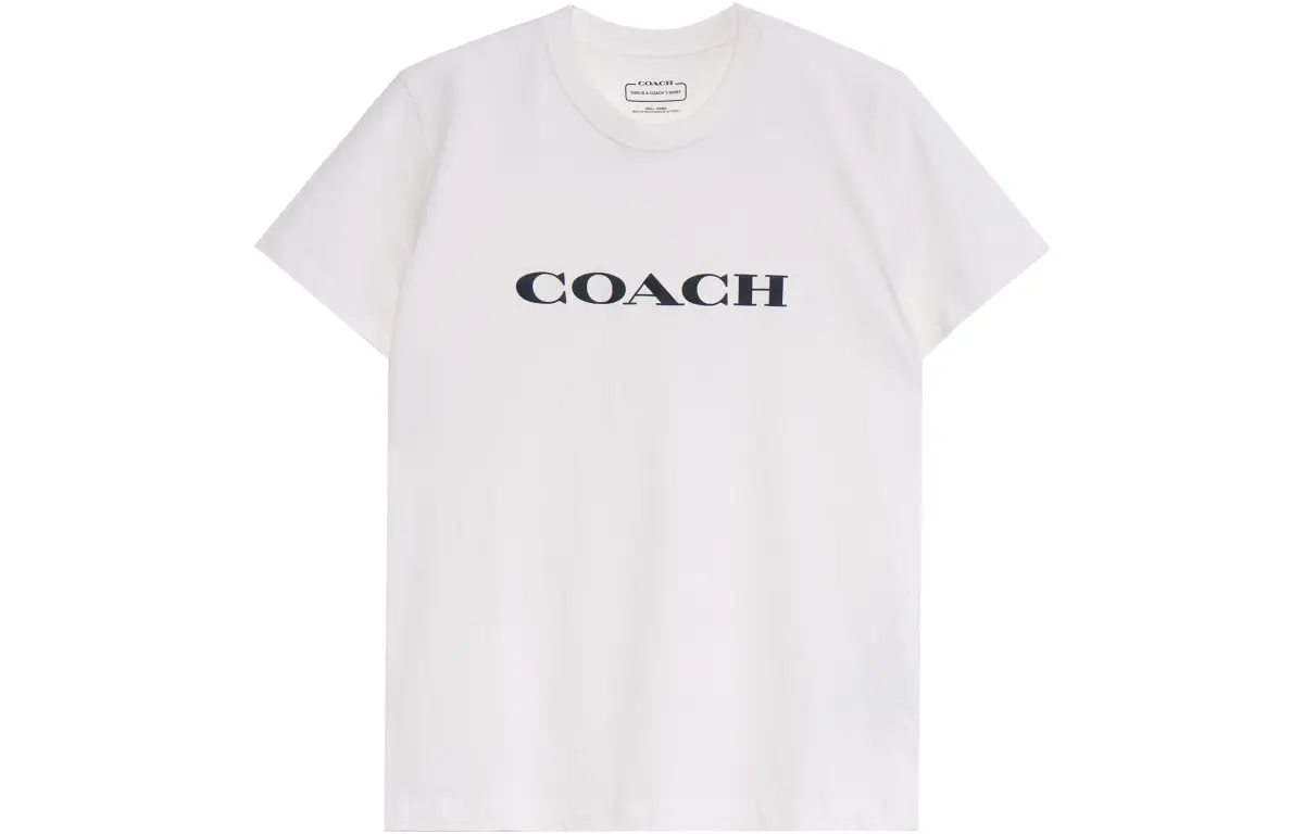 COACH T-Shirts Women's Beige Crew Neck Moderate