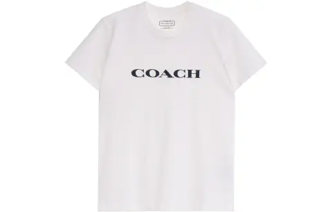 COACH T-Shirts Women's Beige Crew Neck Moderate
