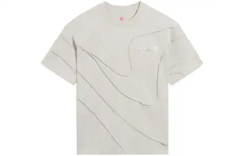 Li Ning T Shirts Women's 5 Color Dyed Crew Neck Moderate Straight Fit