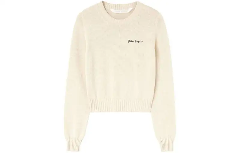 PALM ANGELS Logo embroidered Cotton Jumper