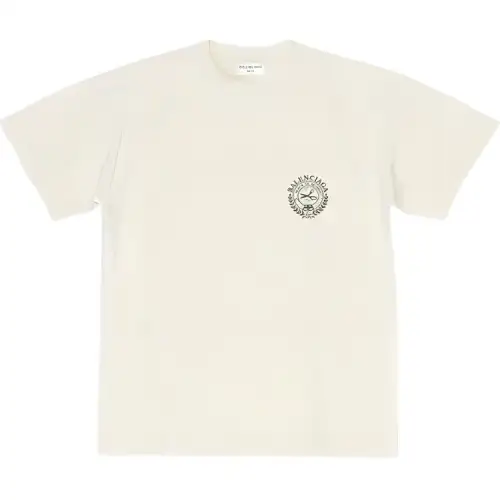 Balenciaga Medium Fit Logo T Shirt White