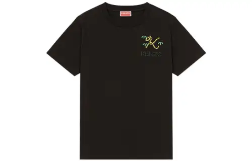 KENZO X Nigo Tiger Tail Logo Embridered T shirt Black