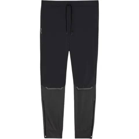 On tapered-leg track pants