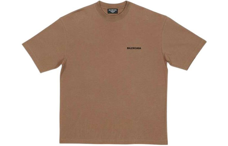 Женская футболка Balenciaga SS22 (коричневая)