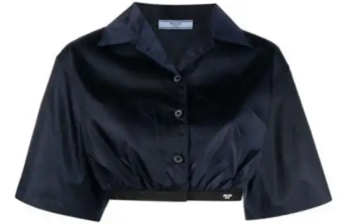 PRADA Shirts Women's Black Lapel Moderate