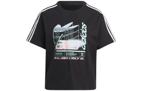 Adidas Originals T Shirt Women's Black Japan Version