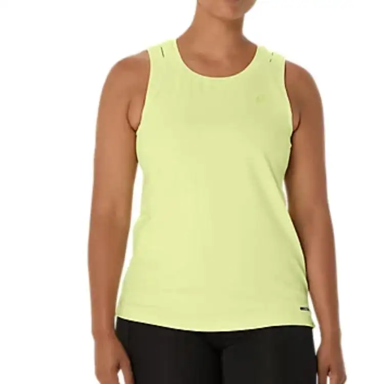 ASICS Tank Tops Women's Yellow Crew Neck Moderate Other