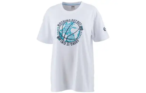 Converse T Shirts Women's White Crew Neck Moderate Straight Fit