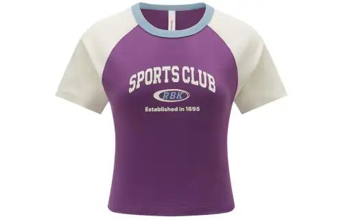 Reebok Raglan Sleeve T Shirt Women's Purple/White