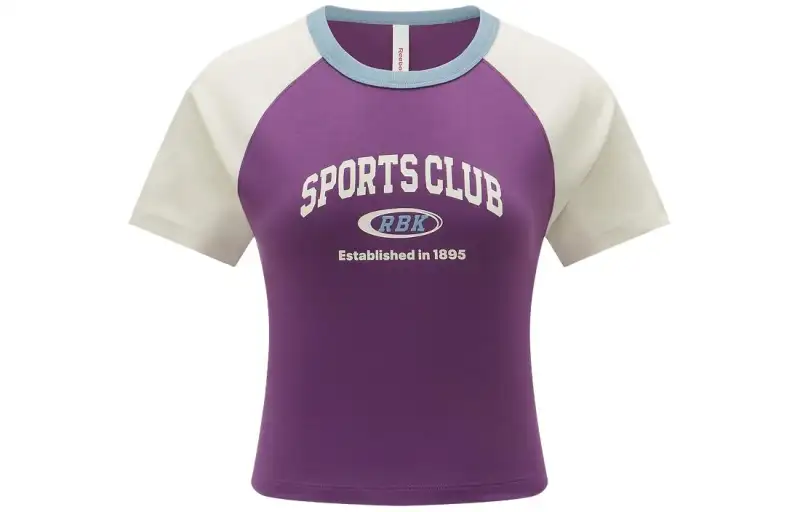 Reebok Raglan Sleeve T Shirt Women's Purple/White