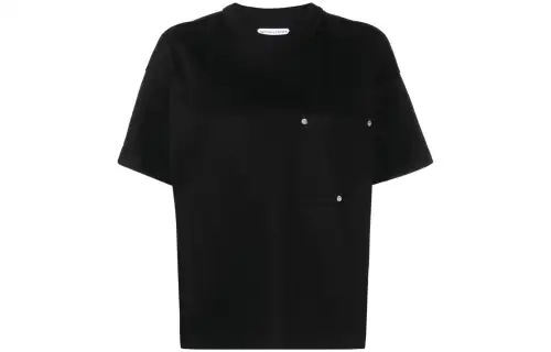Bottega Veneta T Shirts Women's Black Crew Neck Moderate Straight Fit