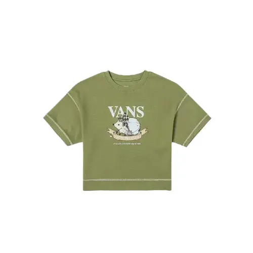 Vans Drop Shoulder Sleeve T Shirt Women's Gray Green