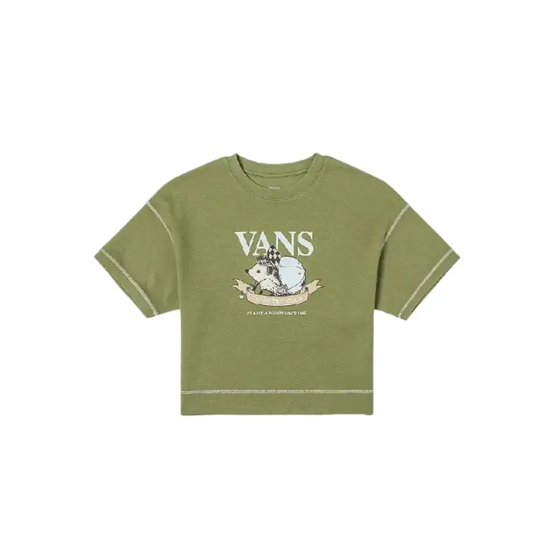 Vans Drop Shoulder Sleeve T Shirt Women's Gray Green