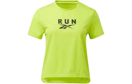 Reebok Wor Run Sw Graphic Tee T Shirt Women's Green