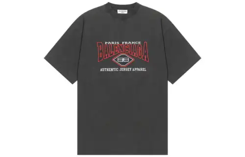 Balenciaga Drop Shoulder Sleeve T Shirt Women's Black Loose Fit