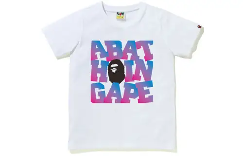 A BATHING APE Head Series T Shirts Women's Crew Neck Moderate Straight Fit