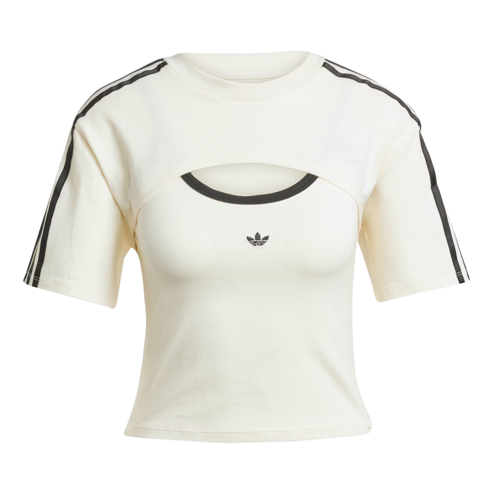 Женская футболка adidas originals Cali Tee Cutout (бело-черная)