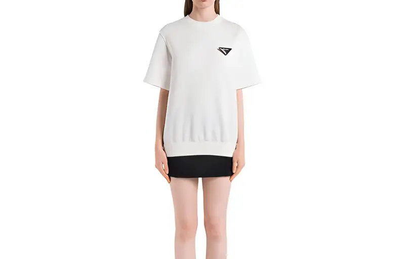 PRADA SS22 Drop Shoulder Sleeve T Shirt Women's