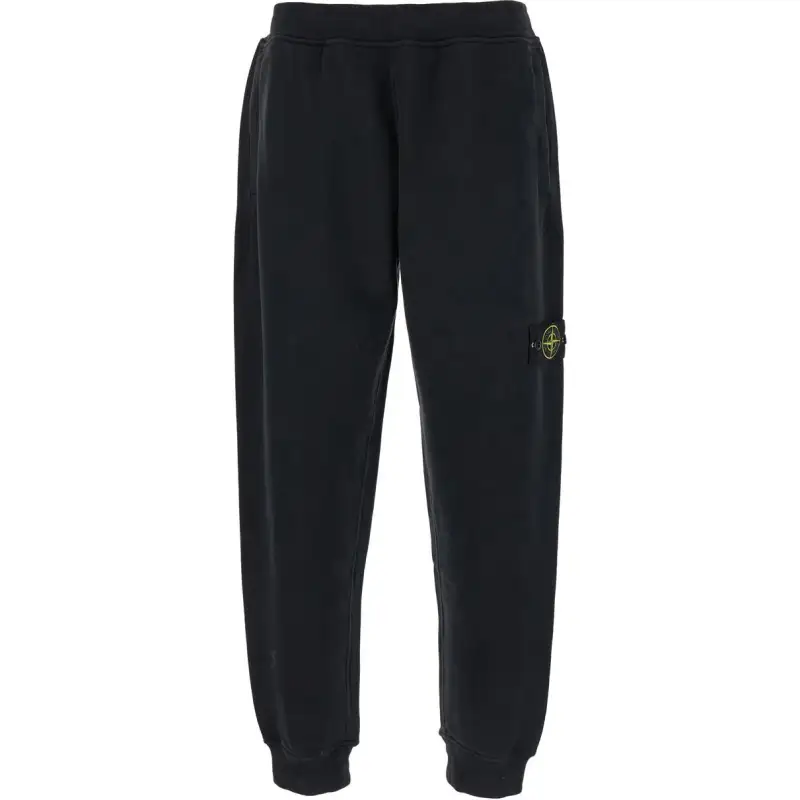 STONE ISLAND Logo Patch Tapered Leg Sweatpants