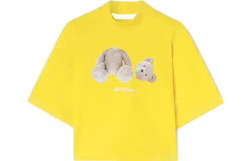 PALM ANGELS Logo print Mock Neck T shirt