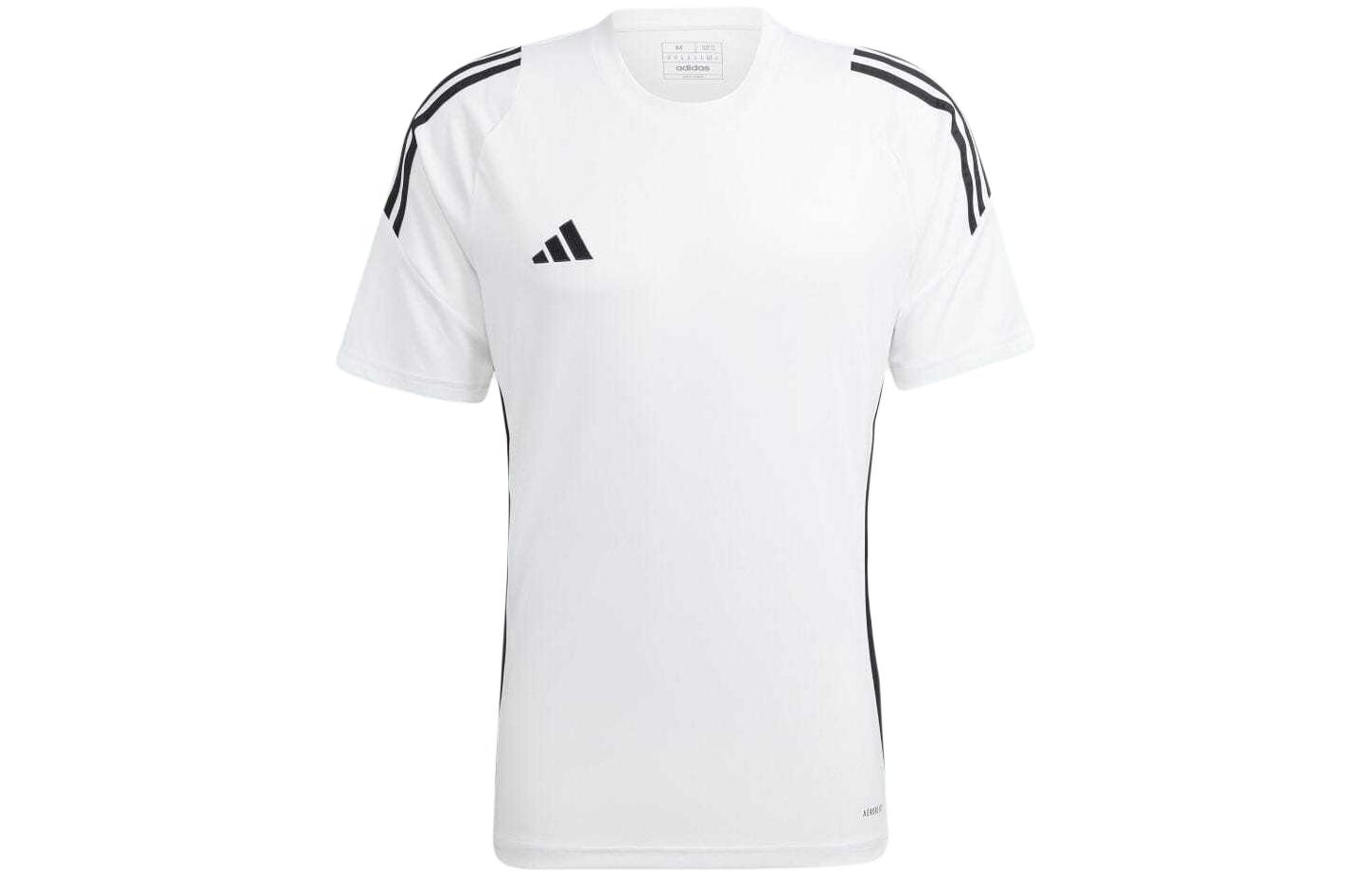 Adidas, football white football uniform with a round collar, with your logo imprint, slim fit