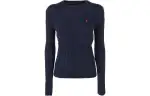 Polo Ralph Lauren Pony, long-sleeve with a round collar, classic blue sweater, with embroidery