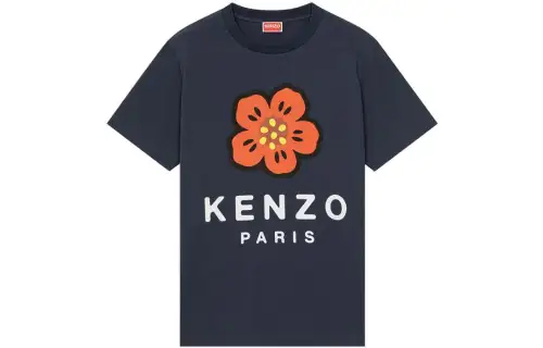 KENZO Broke Flower Loose T Shirt 'Midnight Blue'