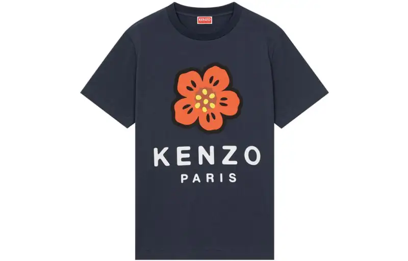 KENZO Broke Flower Loose T Shirt 'Midnight Blue'