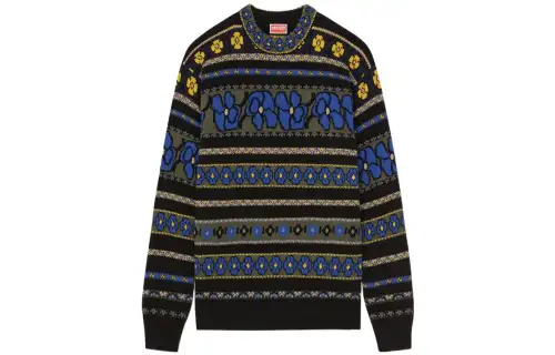 【Previous Season】intarsia-knit virgin wool-blend jumper
