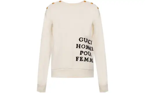 GUCCI Sweaters Women's White Crew Neck Moderate Other