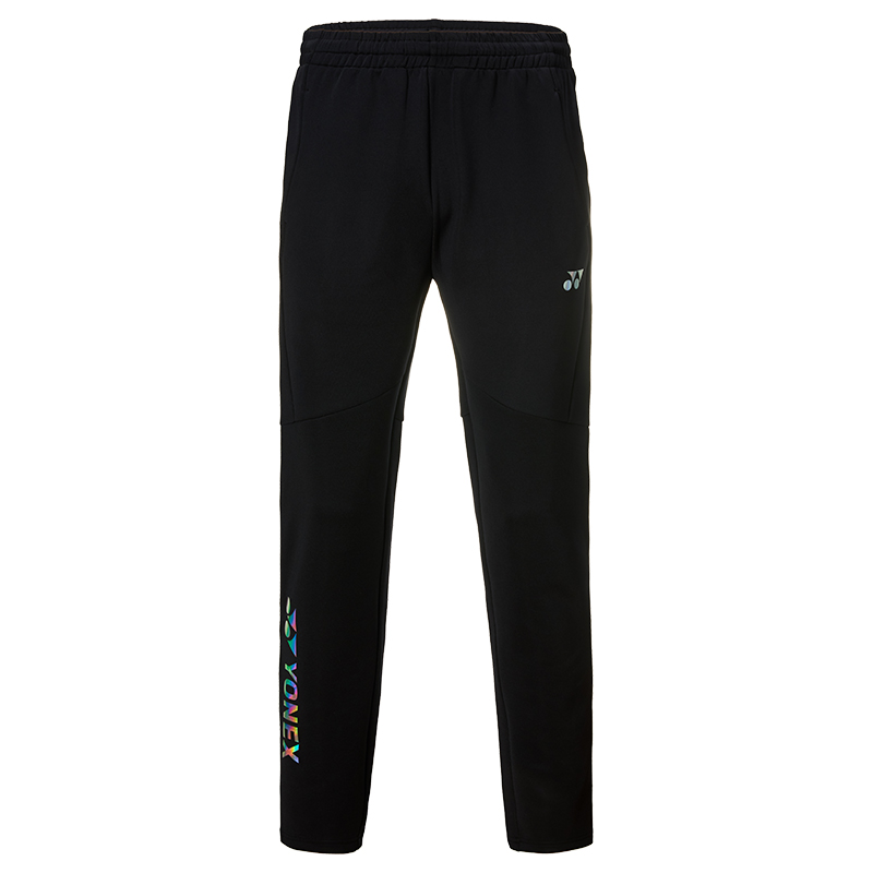 YONEX Flash Logo Fleece Lined Thermal Mid Rise Solid Color Sports Pants Men’s Black