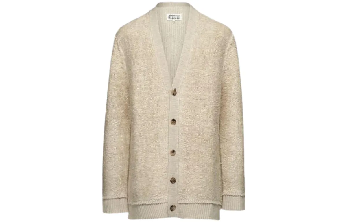 Maison Margiela raw-edge V-neck cardigan