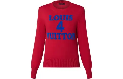 LOUIS VUITTON Louis 4 Vuitton Knitted Pullover Sweater Women's Red