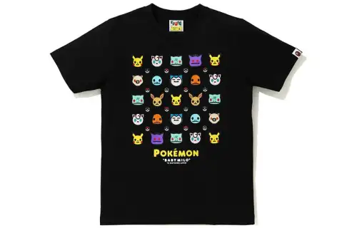 A BATHING APE X Pokemon T Shirts Women's Crew Neck Moderate Straight Fit