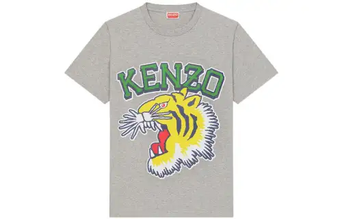 KENZO T Shirts Women's Gray Crew Neck Straight Fit