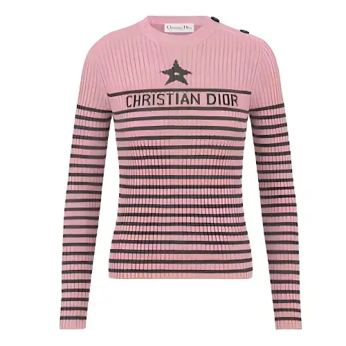 DIOR Sweaters Women's Pink Crew Neck Moderate Other