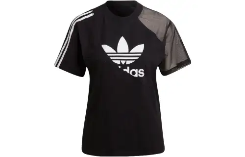 Adidas Originals Drop Shoulder Sleeve T Shirt Women's Black