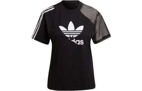 Adidas Originals Drop Shoulder Sleeve T Shirt Women's Black