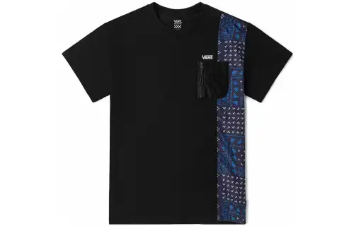 Vans T Shirts Women's Black Crew Neck Moderate Straight Fit